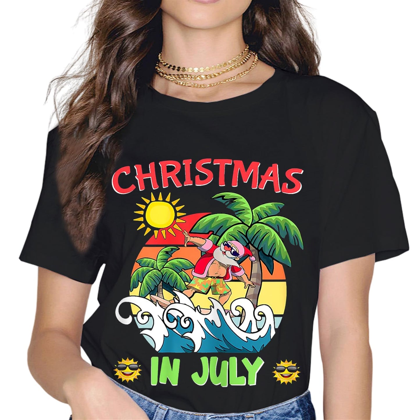 Christmas in July Squad Shirt Family Beach Vacation Summer T-Shirt