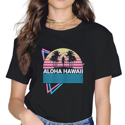 Aloha Beaches Tropical Hawaiian Summer Island Vacation Party T-Shirt