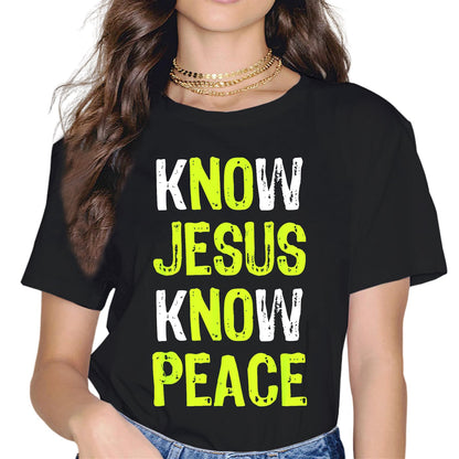 Sassalilly Jesus Peace Christian Religious Lover T-Shirt-Religion Graphics