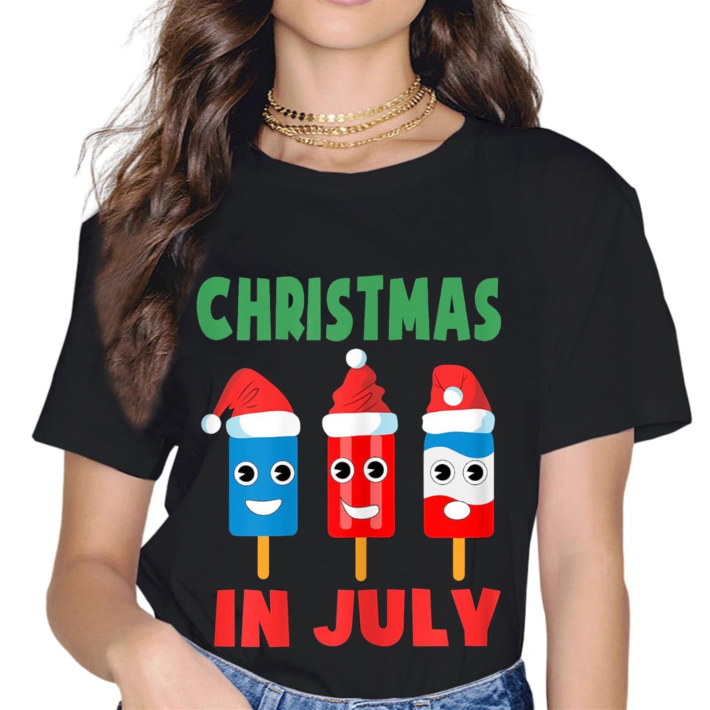 Christmas in July T-Shirt Summer Beach Vacation T-Shirt