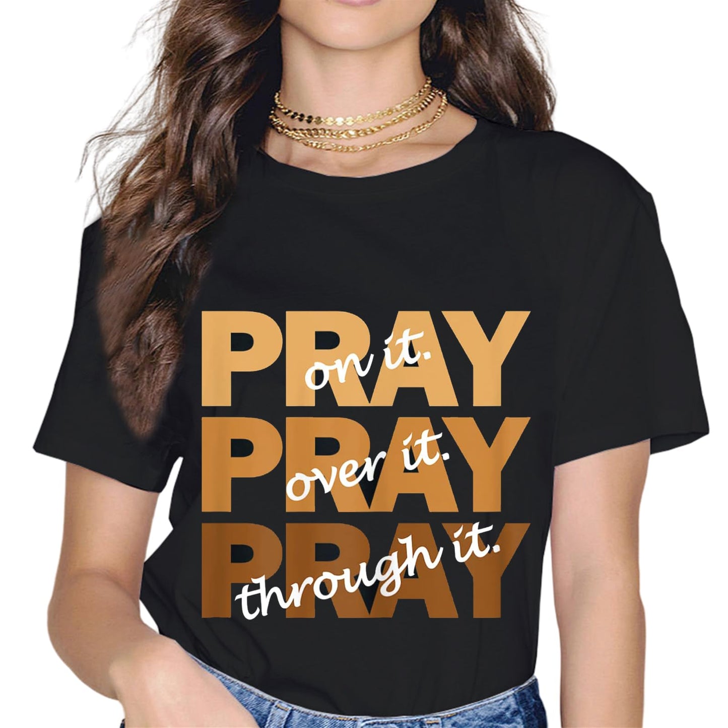 Sassalilly Pray Pray Pray T-Shirt-Religion Graphics