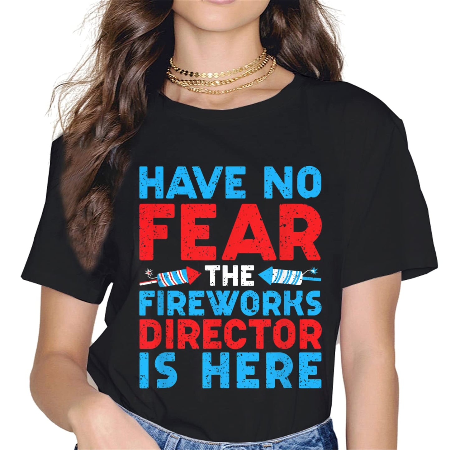 Just Here to Bang 4th of July Firework T-Shirt - Patriotic Graphics