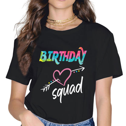 Sassalilly Womens Birthday Squad Women T-Shirt