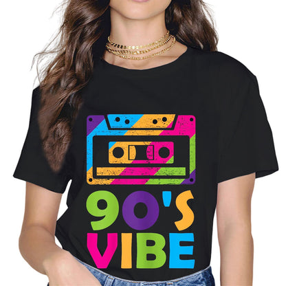 90's Fashion Short Sleeve Casual Round Neck Gift T-Shirt