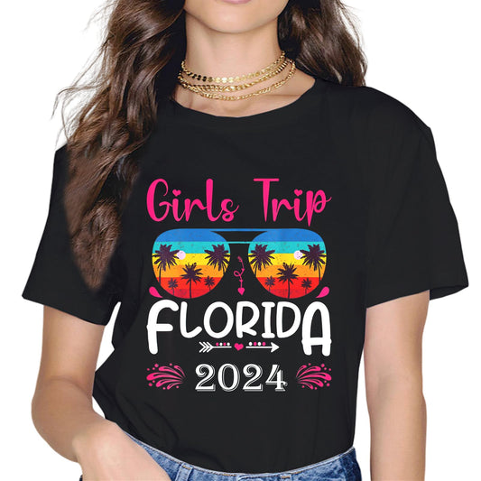 Sassalilly Girls Trip Flordia Vacation Gift T-Shirt-Trip Graphics