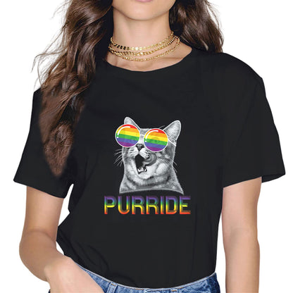 Women Fashion LGBT-Q Pride Proud Ally Casual Gift T-Shirt