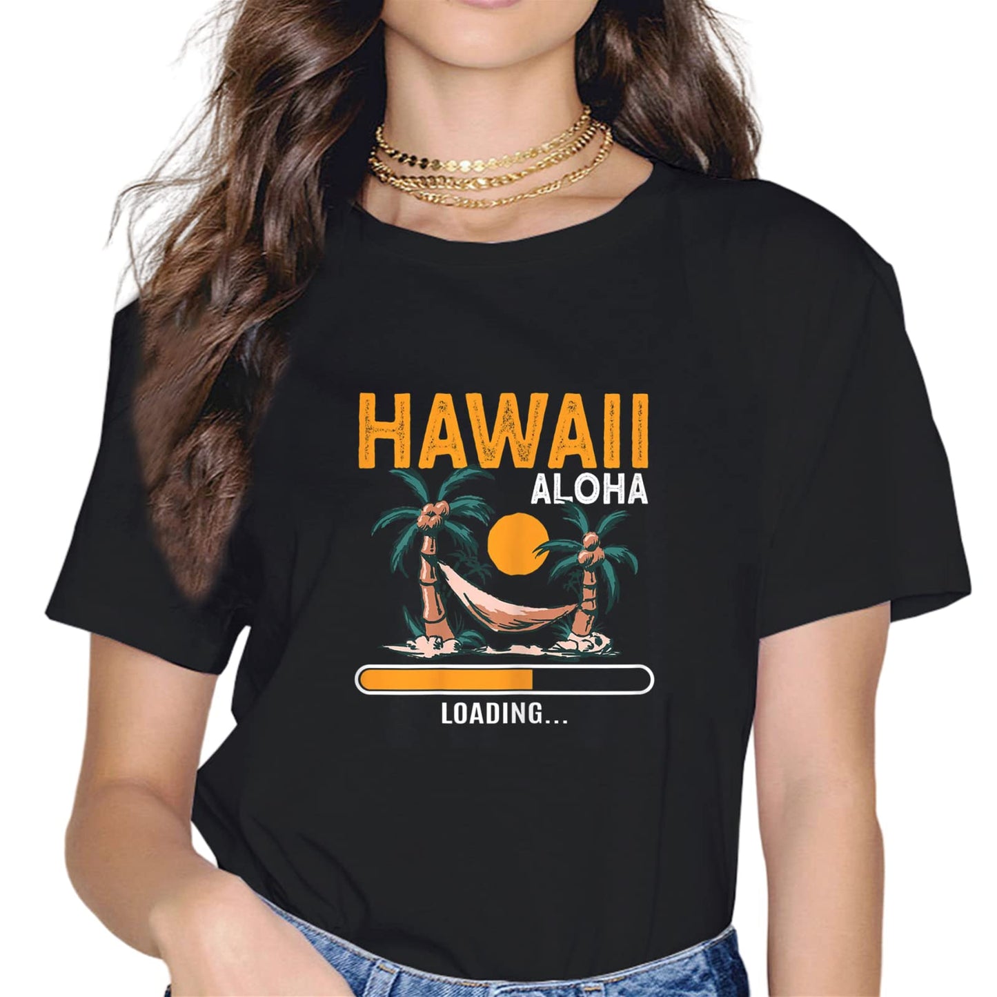 Aloha Beaches Tropical Hawaiian Summer Island Vacation Party T-Shirt