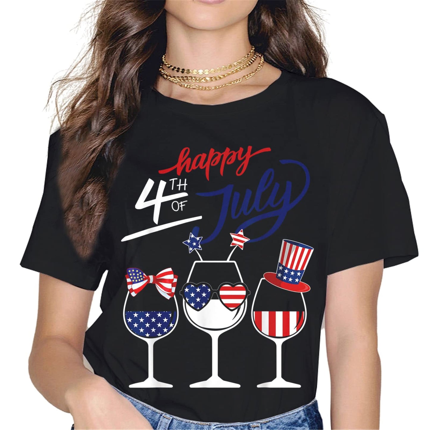 American Flag Fireworks T-Shirt - 4th of July Graphics