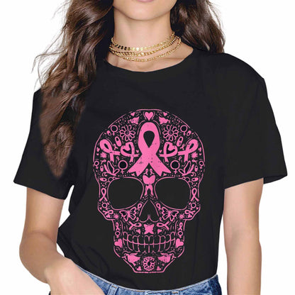 Sassalilly Pink Ribbon Breast Cancer Awareness Breast Cancer Walk T-Shirt