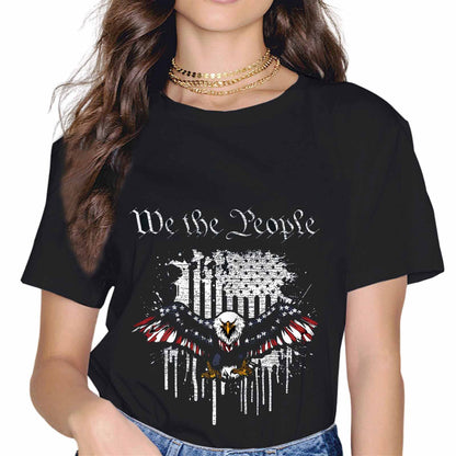 Vintage American Flag Patriotic 1776 We The People USA Gift T-Shirt