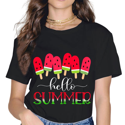 Hello Summer Vacation Popsicles Shirt Holiday T-Shirt