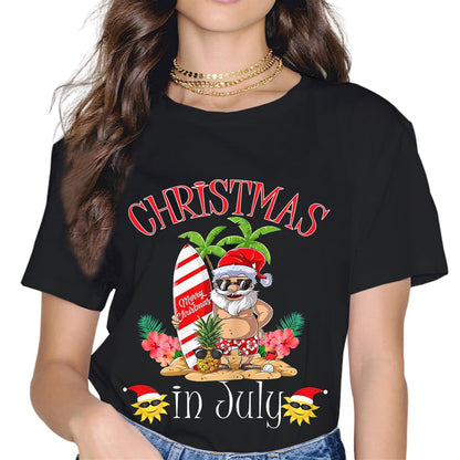 Christmas in July T-Shirt Summer Beach Vacation T-Shirt