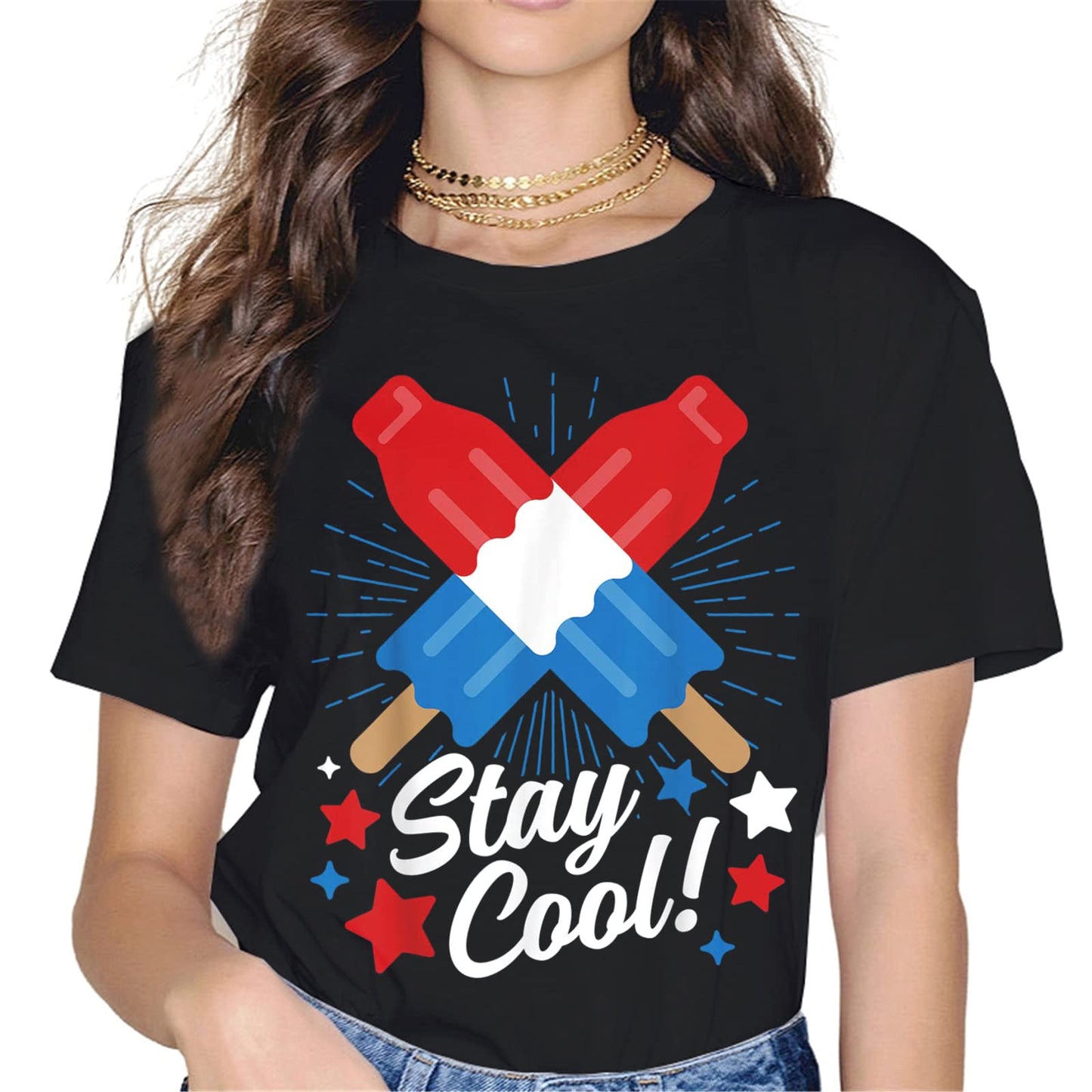 4th of July Tie Dye T-Shirt - Patriotic USA Graphics