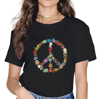 Love and Peace Flower Hippie Lover Beautiful Cute Funny Gift T-Shirt