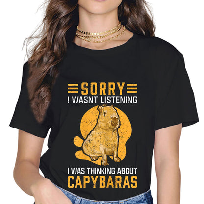 Sassalilly Capybara Lover Women Cute Capybara T-Shirt