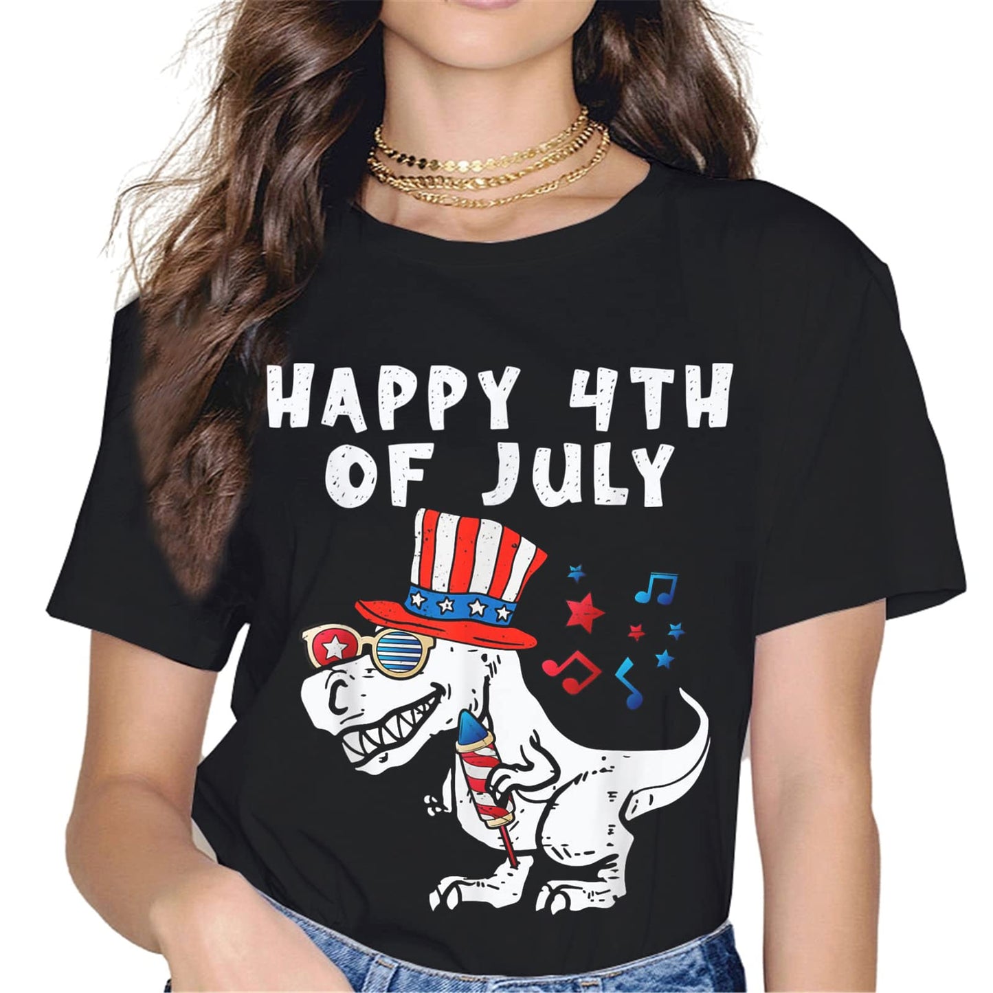 American Flag Fireworks T-Shirt - 4th of July Graphics