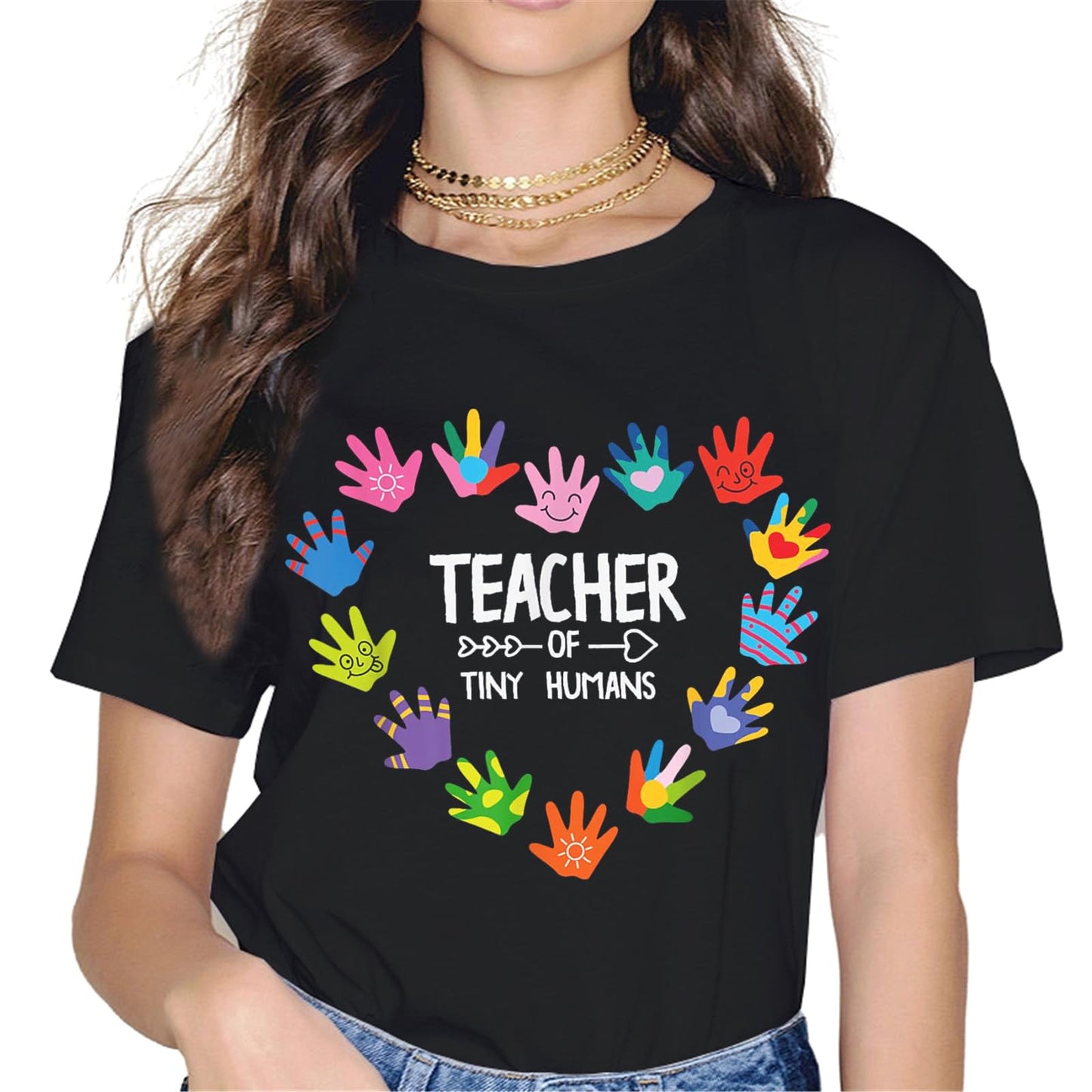 CQC Teacher of Tiny Humans Kindergarten Preschool Teacher T-Shirt