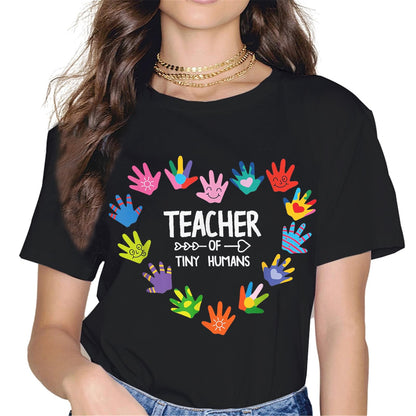 CQC Teacher of Tiny Humans Kindergarten Preschool Teacher T-Shirt
