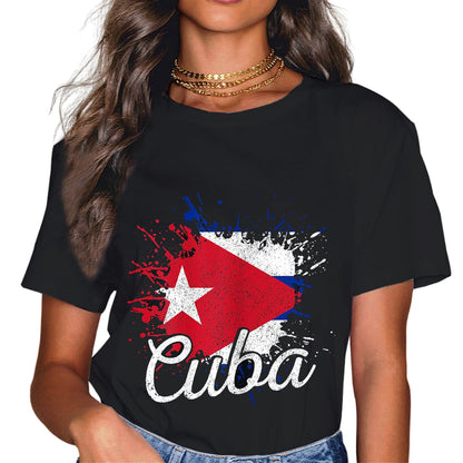 Sassalilly Cuba Patriotic Cuban Pride Flag Patriotic Cuba T-Shirt