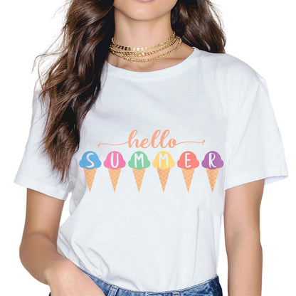 Ice Cream Popsicles Gift for Girls & Women Ice Cream Cone T-Shirt