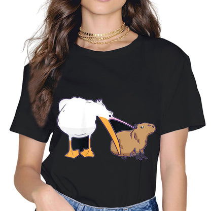 Sassalilly Capybara Lover Women Cute Capybara T-Shirt