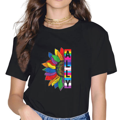 Women Fashion LGBTQ Casual Pride Month Gift T-Shirt