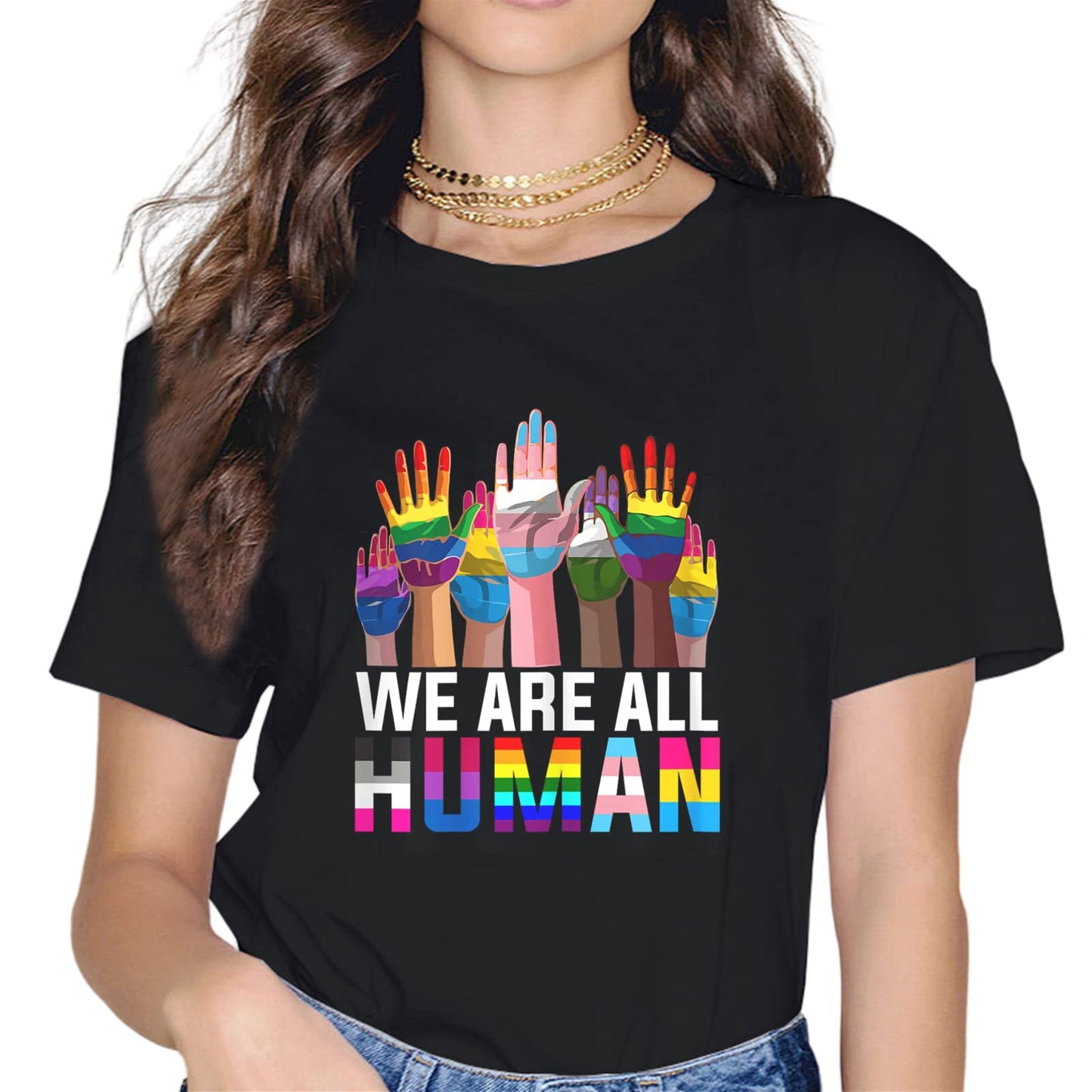 Women Fashion LGBTQ Casual Pride Month Gift T-Shirt