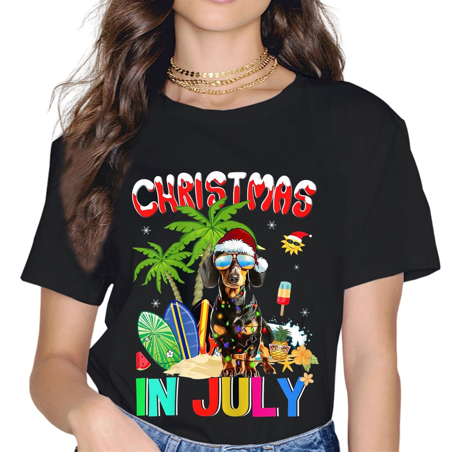 Christmas in July Squad Shirt Family Beach Vacation Summer T-Shirt