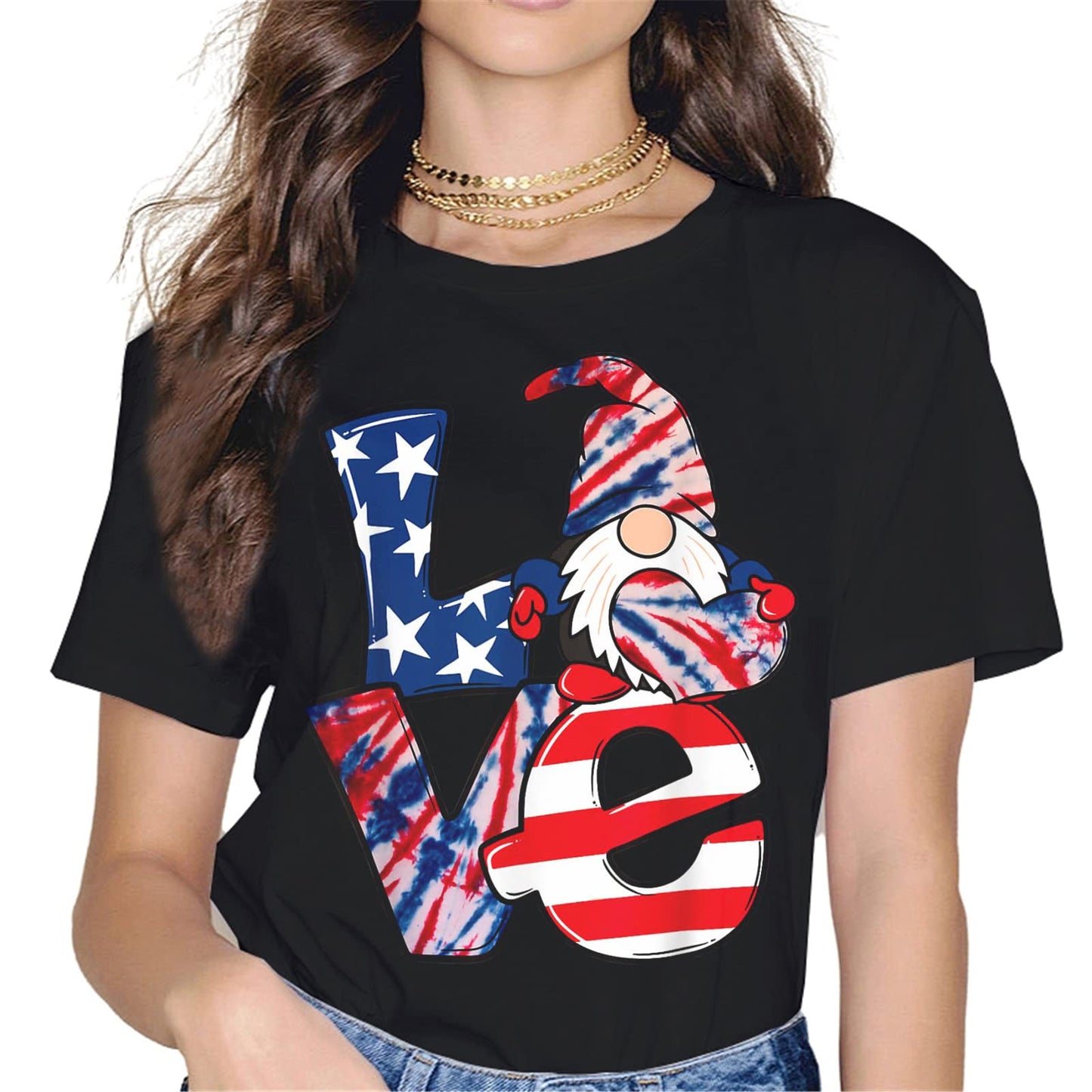 4th of July Tie Dye T-Shirt - Patriotic USA Graphics