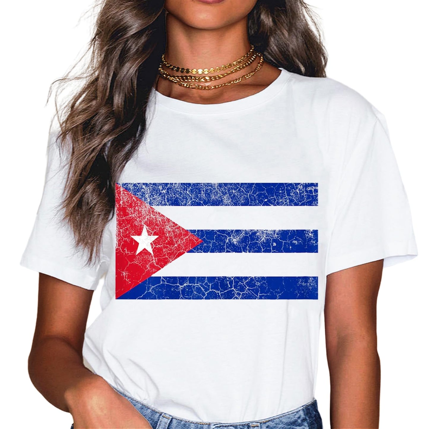 Vintage Cuban Flag Cuba Pride Gift T-Shirt