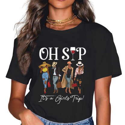 Girls Trip 2023 for Black Melanin Party Women on Vacation T-Shirt
