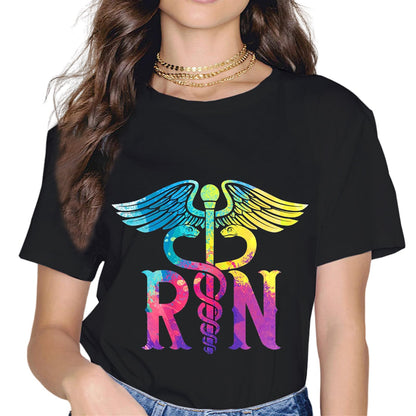 Nursing RN Registered Nurse Funny Medical Tie Dye T-Shirt