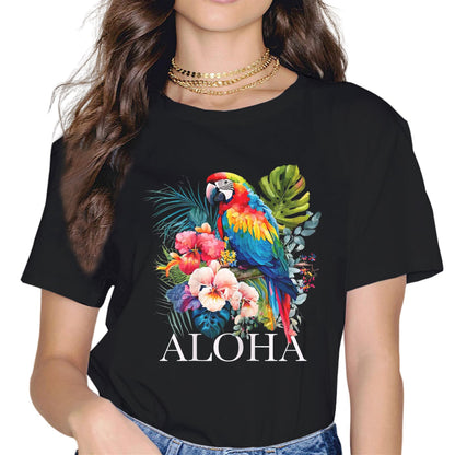 Pineapple Flowers Aloha Vintage Hawaiian T-Shirt for Women - Trip