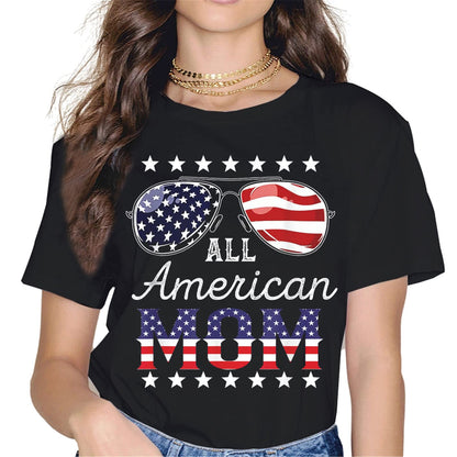 American Mom T-Shirt - Patriotic Graphics