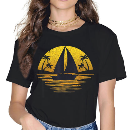 Palm Sunset Island Vacation T-Shirt - Trip Graphics