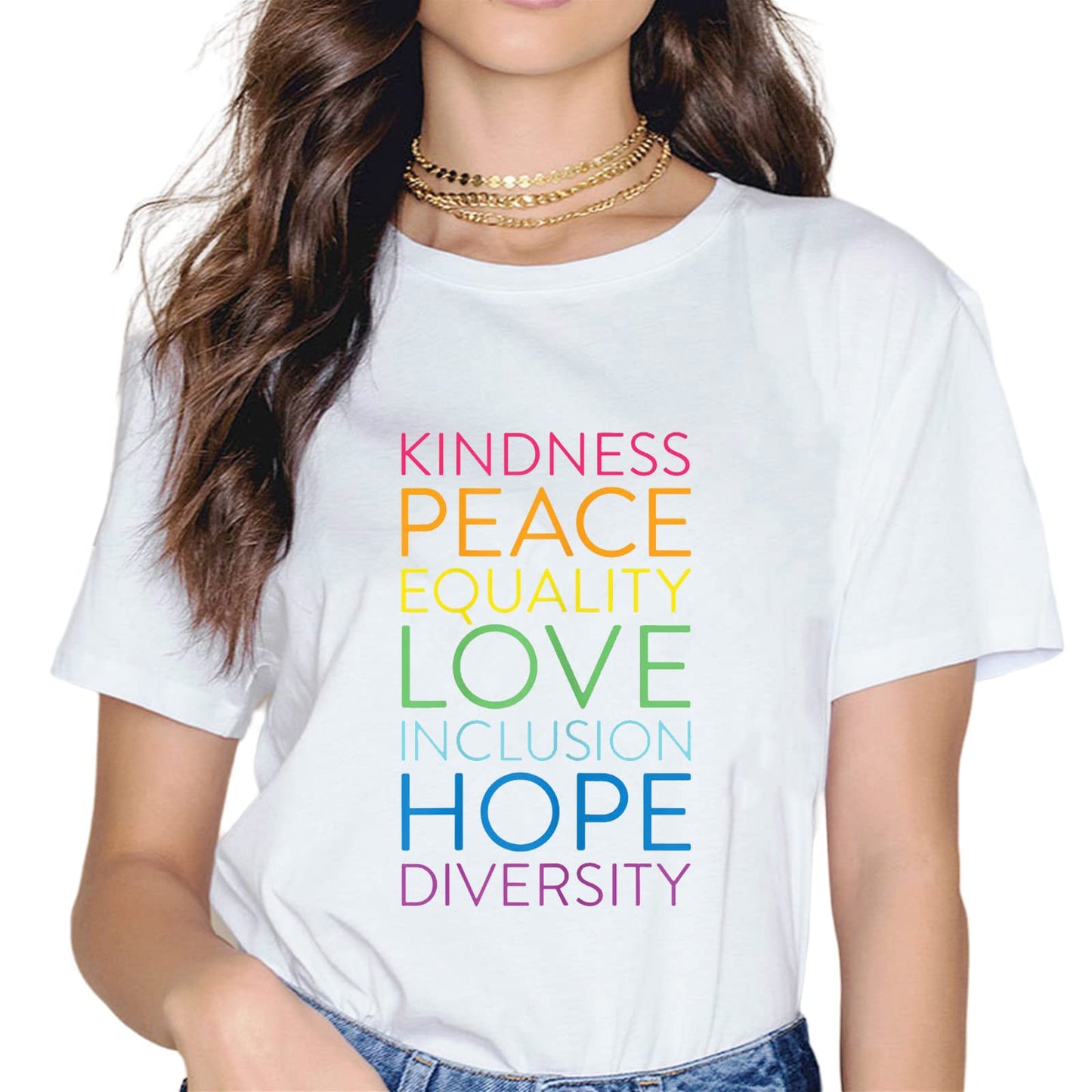 Rainbow Flag Human Rights LGBTQ+ Pride Month Gift T-Shirt