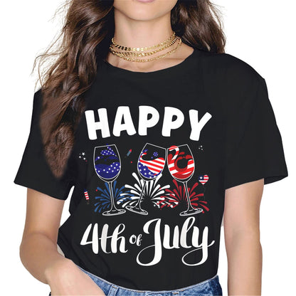 American Flag Fireworks T-Shirt - 4th of July Graphics