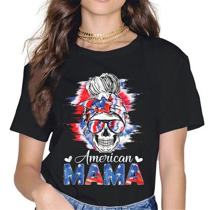 American Mom T-Shirt - Patriotic Graphics