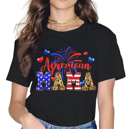 American Mom T-Shirt - Patriotic Graphics