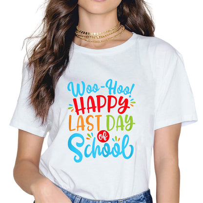 Sassalilly Happy Last Day of School Teacher Student Graduation Summer Gift T-Shirt