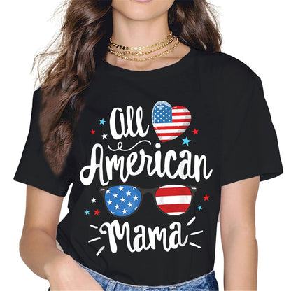 American Mom T-Shirt - Patriotic Graphics