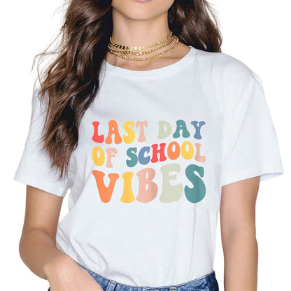 Sassalilly Happy Last Day of School Teacher Student Graduation Summer Gift T-Shirt