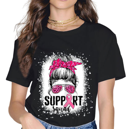 Breast Cancer Warrior Support Squad Breast Cancer Awareness T-Shirt