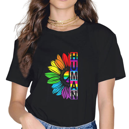 Rainbow Flag Human Rights LGBTQ+ Pride Month Gift T-Shirt