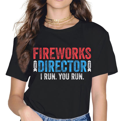 Just Here to Bang 4th of July Firework T-Shirt - Patriotic Graphics