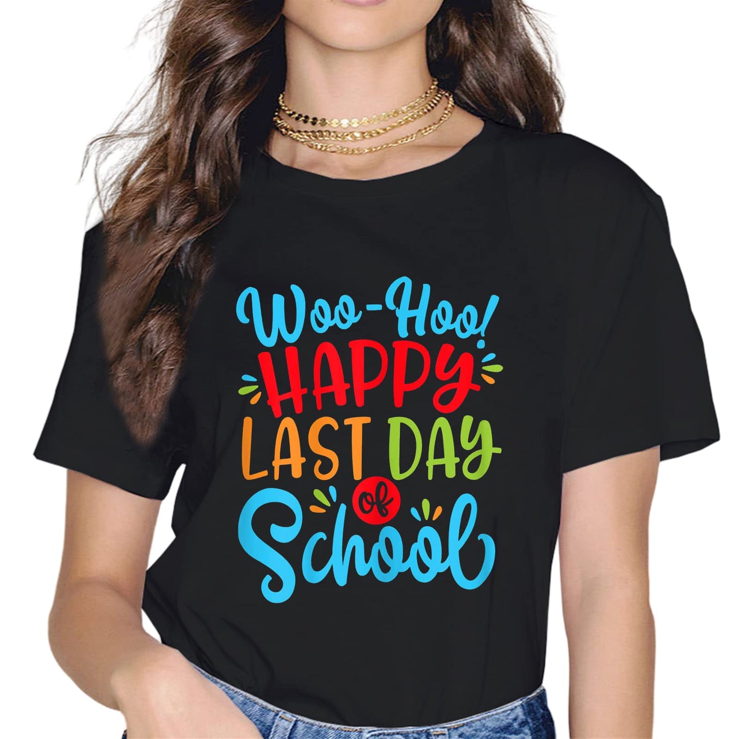 Sassalilly Happy Last Day of School Teacher Student Graduation Summer Gift T-Shirt