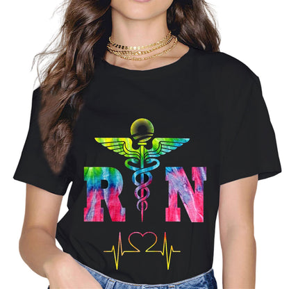 Nursing RN Registered Nurse Funny Medical Tie Dye T-Shirt