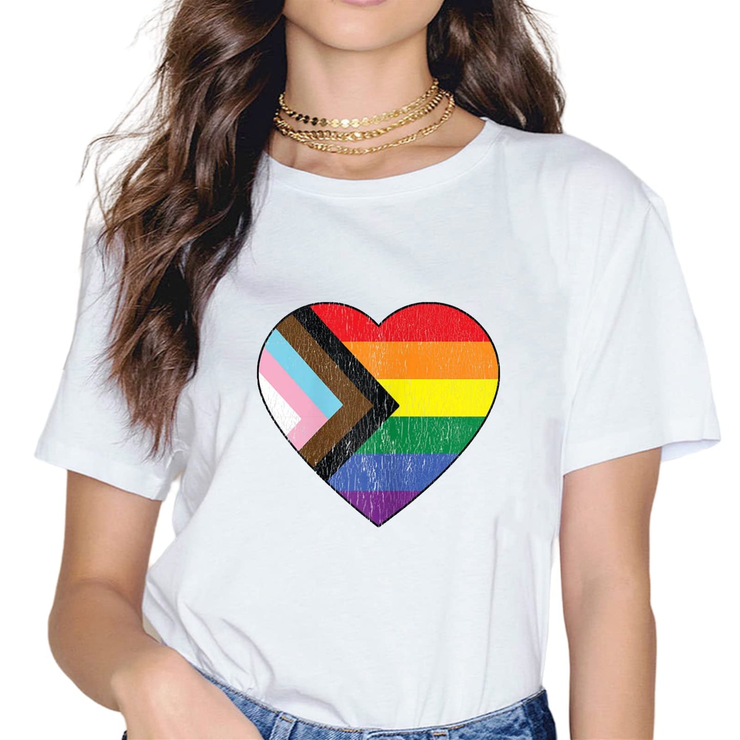 Rainbow Flag Human Rights LGBTQ+ Pride Month Gift T-Shirt