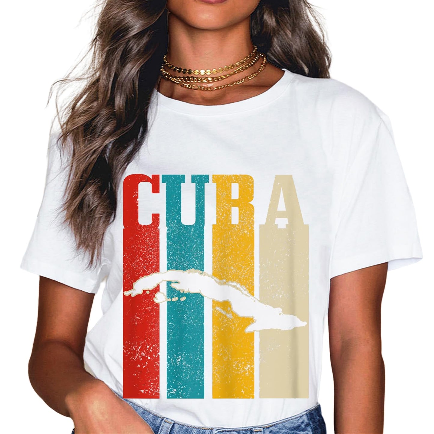 Vintage Cuban Flag Cuba Pride Gift T-Shirt