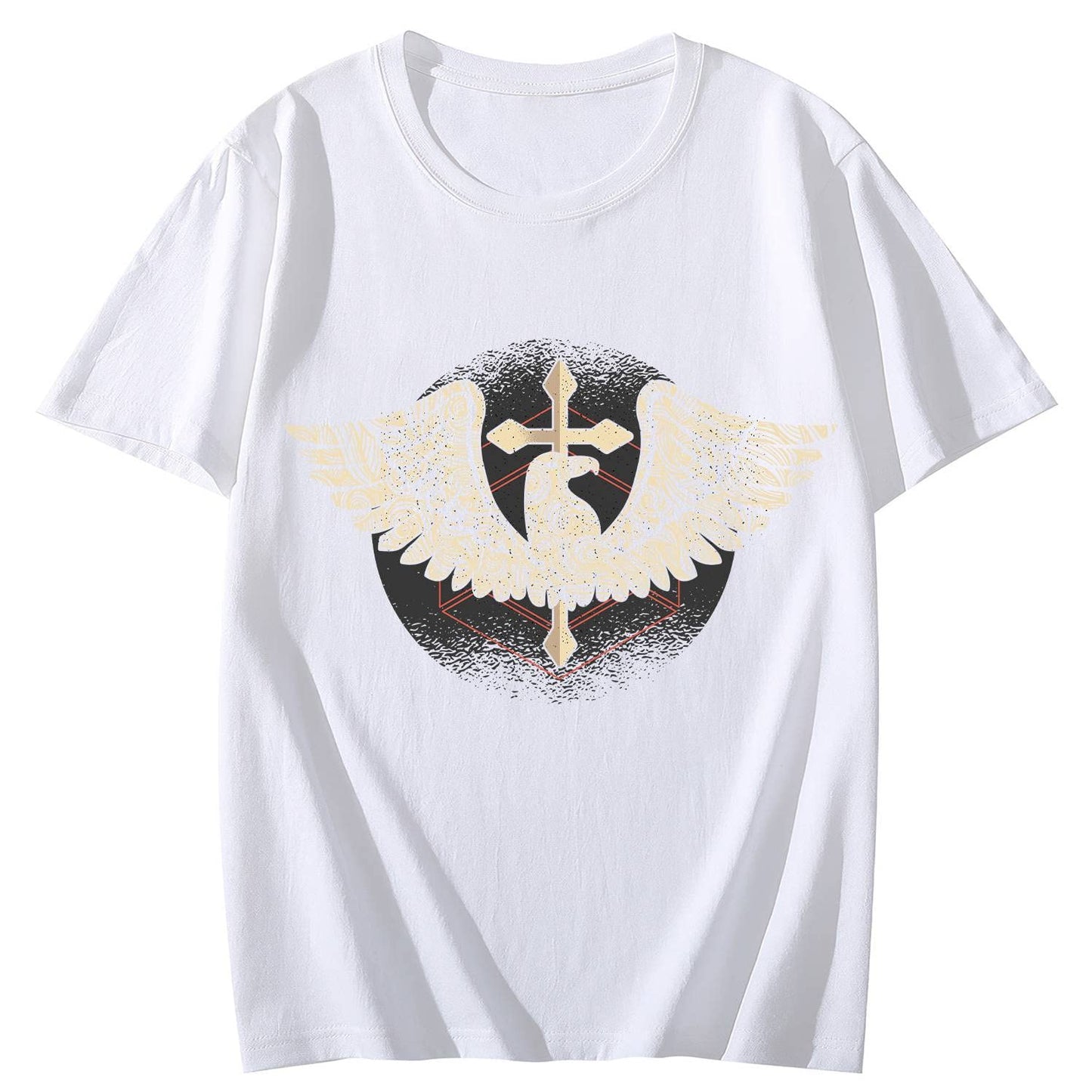 Eagle Cross Short Sleeve Comfort Tops T-Shirts for Women